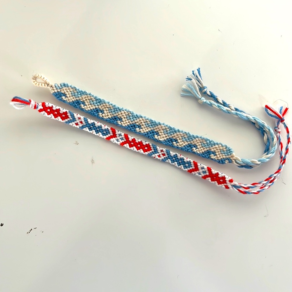Two super cute handmade friendship bracelets